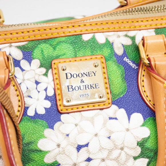 Dooney & Bourke Hydrangea Monogram Dome Zip Satchel - Picture 9 of 11